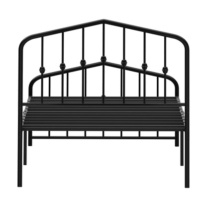 Metal Bed Frame Black 196.5x93x104.5cm