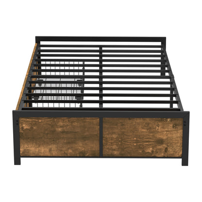 Metal Bed Frame With Storage 207x110x36cm
