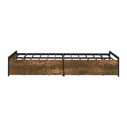 Metal Bed Frame With Storage 207x110x36cm