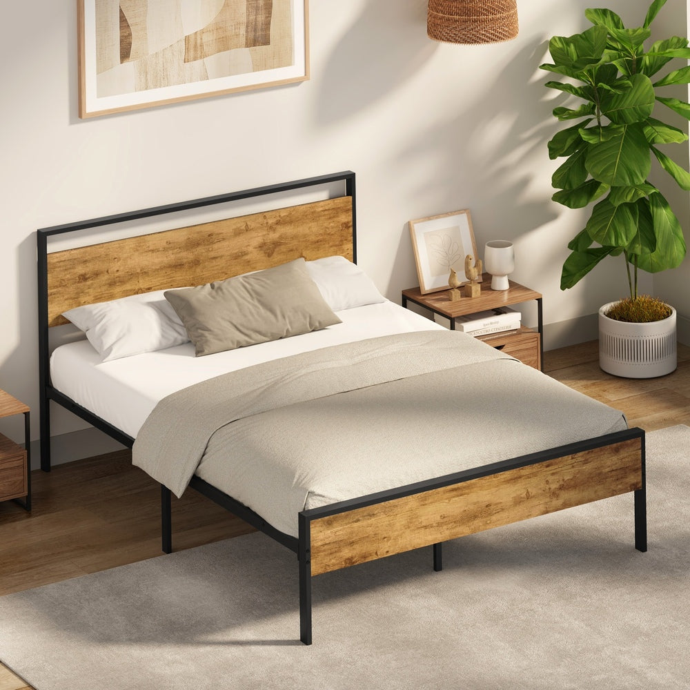 Metal Bed Frame Natural King 213x183x99.5cm