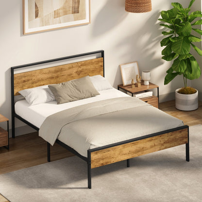 Metal Bed Frame Natural King 213x183x99.5cm
