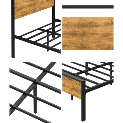 Metal Bed Frame Natural King Single 213x107x99.5cm