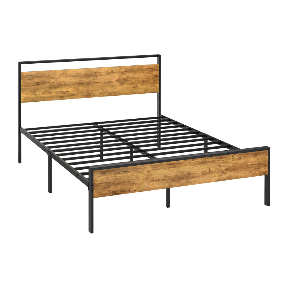 Metal Bed Frame Natural Style 213x153x99.5cm