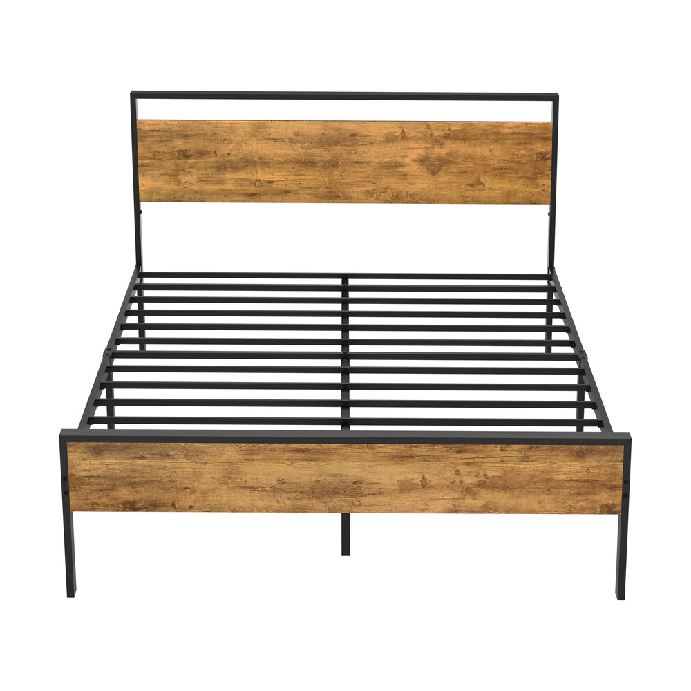 Metal Bed Frame Natural Style 213x153x99.5cm