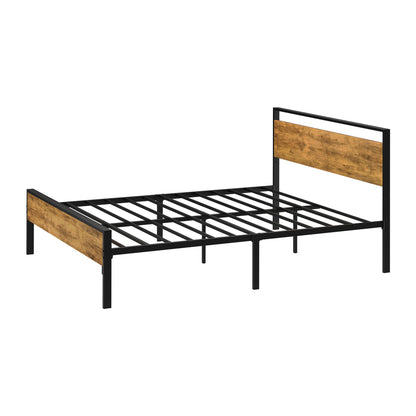 Metal Bed Frame Natural Style 213x153x99.5cm