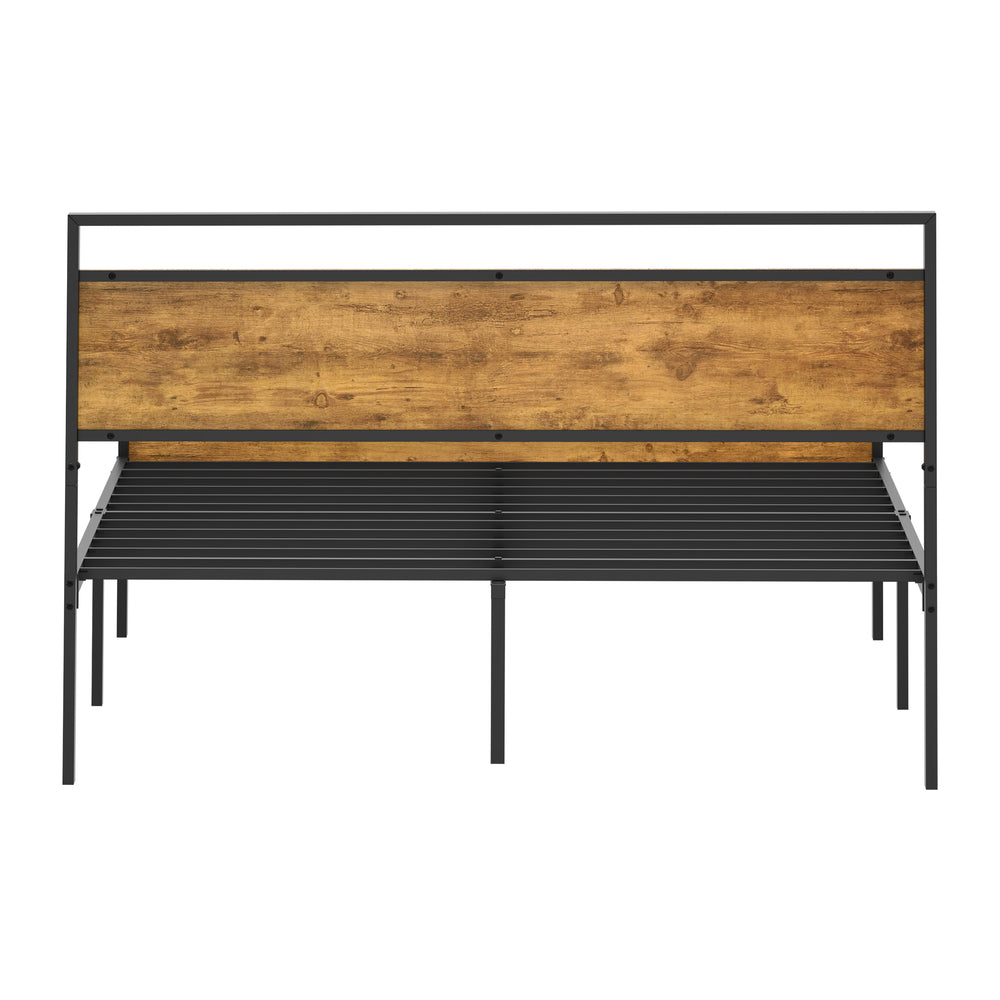 Metal Bed Frame Natural Style 213x153x99.5cm