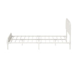 Metal Bed Frame King Single/Double/Queen Size Bedhead Boucle Fabric Beige