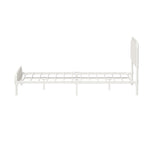 Metal Bed Frame King Single/Double/Queen Size Bedhead Boucle Fabric Beige