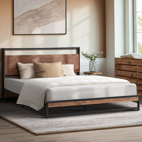  Metal Bed Frame Beds Base Platform Wood