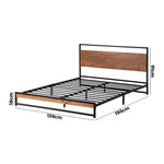 Metal Bed Frame Beds Base Platform Wood