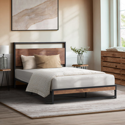 Metal Bed Frame Beds Base Platform Wood