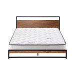 Metal Bed Frame Double King Single Queen Size Beds Platform with Mattress