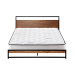 Metal Bed Frame Double King Single Queen Size Beds Platform with Mattress