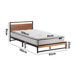 Single Metal Bed Frame Platform Base | HomeAndLiving