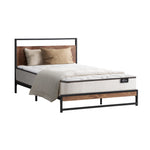 Metal Bed Frame Single Size Beds Platform with Mattress