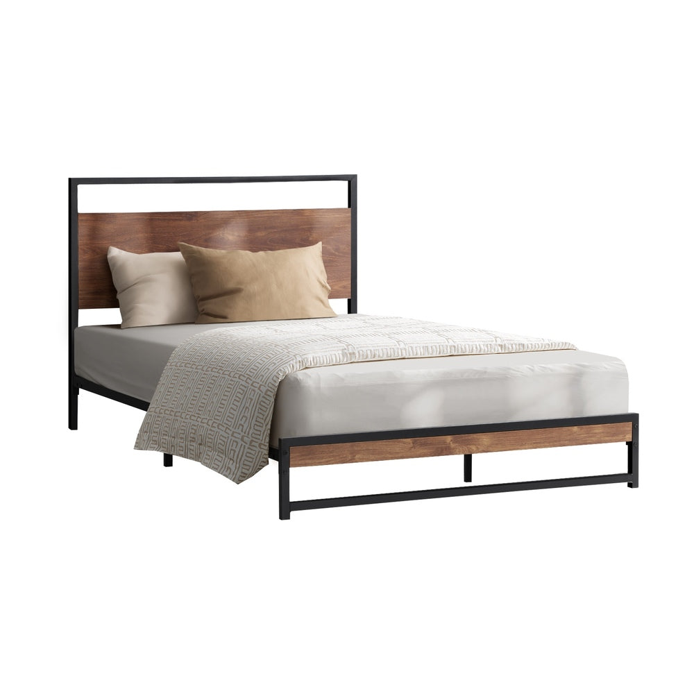Metal Bed Frame King/Single Size Beds Platform Wood