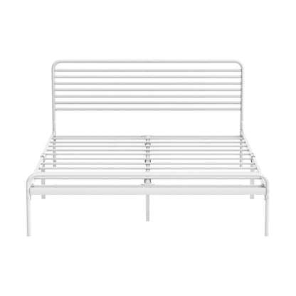 Metal Bed Frame Size Platform White