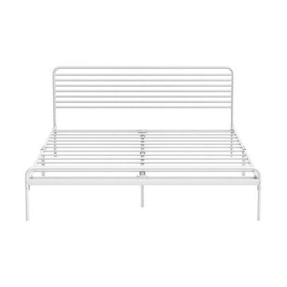 Metal Bed Frame Size Platform White