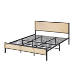 Metal Bed Frame All Sizes with Rattan Board