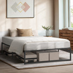 Metal Bed Frame King Size Beds Base Platform Black/White