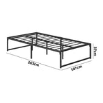 Metal Bed Frame Beds Platform Black