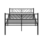 Metal Bed Frame Double & Queen Size Bed Base Platform Black SIS