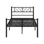 Metal Bed Frame King Single Bed Base Platform Black SIS