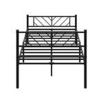 Metal Bed Frame King Single Bed Base Platform Black SIS