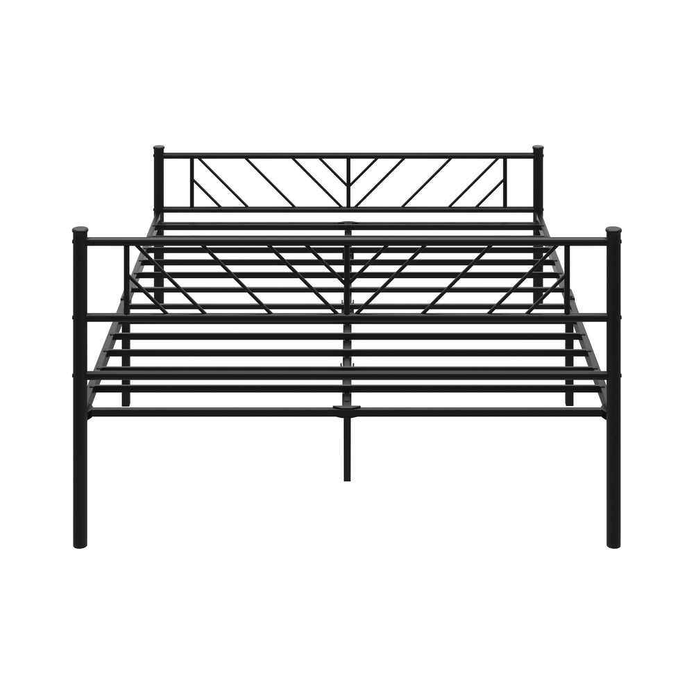 Metal Bed Frame Double & Queen Size Bed Base Platform Black SIS