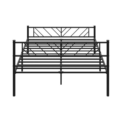 Metal Bed Frame Double & Queen Size Bed Base Platform Black SIS