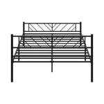Metal Bed Frame Double & Queen Size Bed Base Platform Black SIS