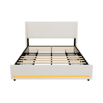 Queen Size Led Bed Frame 217x159x102cm