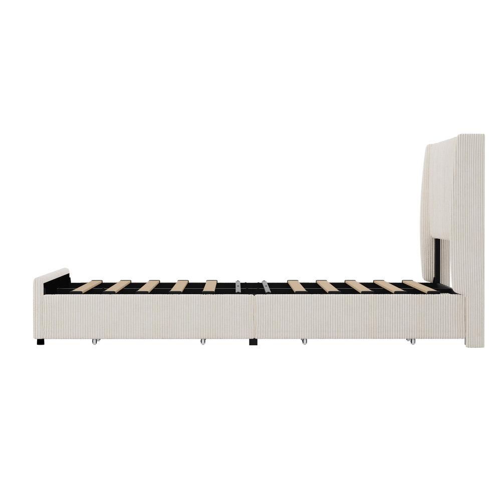Queen Size Led Bed Frame 217x159x102cm