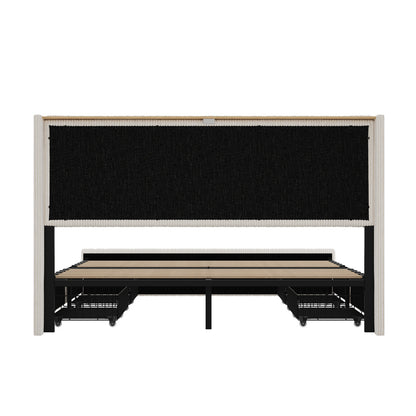 Queen Size Led Bed Frame 217x159x102cm