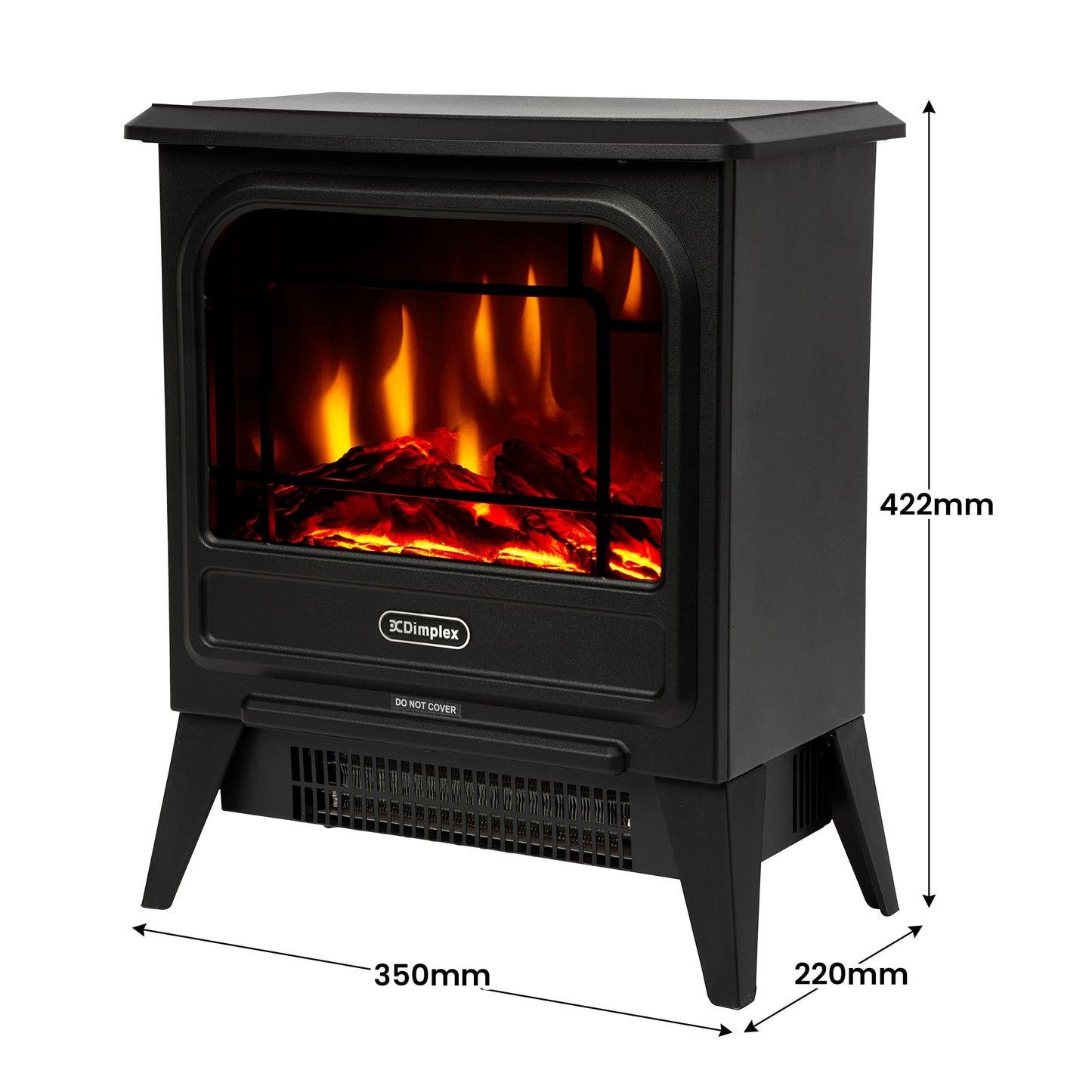 Portable Electric Fire Stove Black