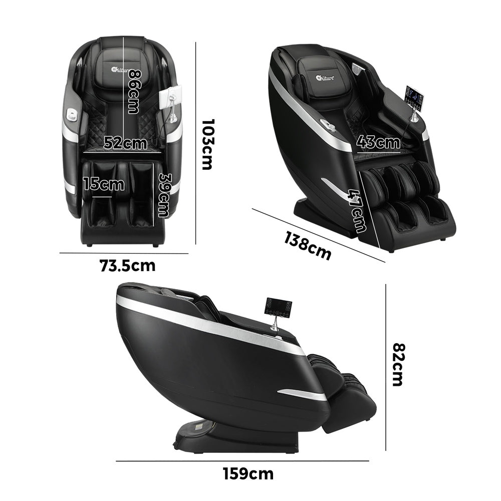 4D Electric Massage Chair Recliner Full Body Heated Massager With Footrest