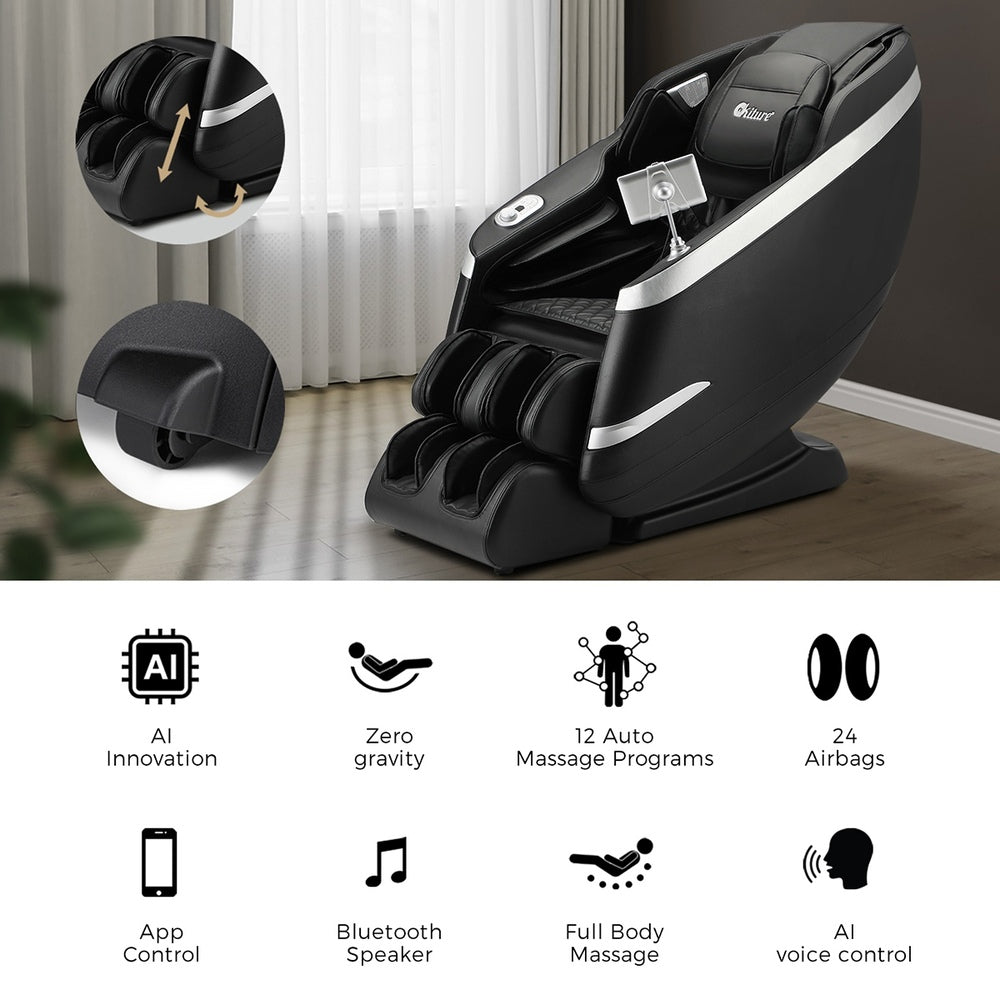 4D Electric Massage Chair Recliner Full Body Heated Massager With Footrest