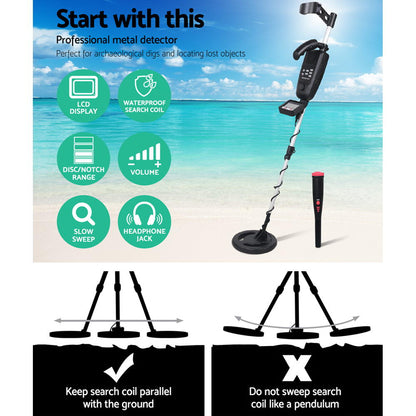 Metal Detector 180MM Deep Sensitive Water Resistant Pinpointer Treasure Hunter