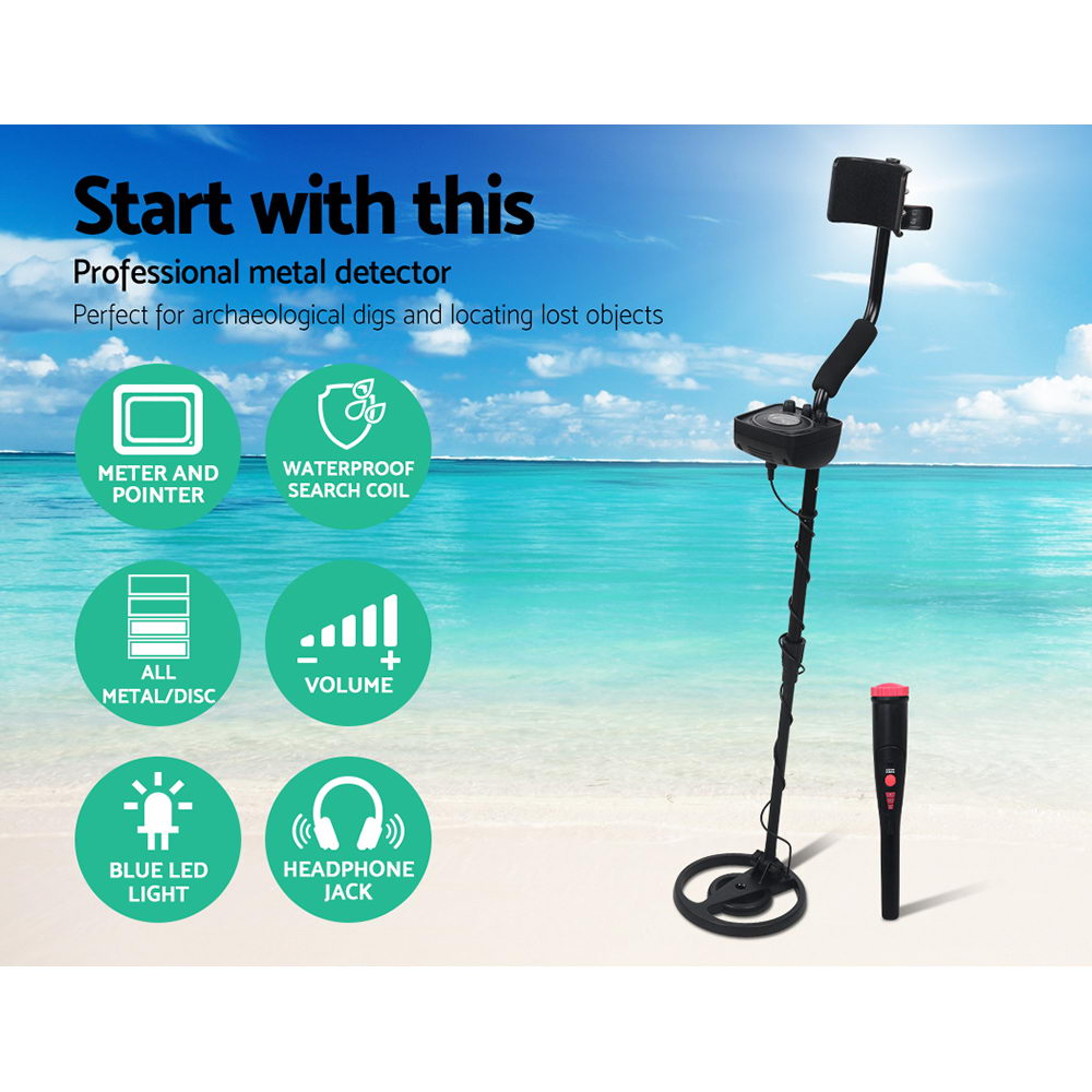 Metal Detector 160MM Deep Sensitive Water Resistant Pinpointer Treasure Hunter