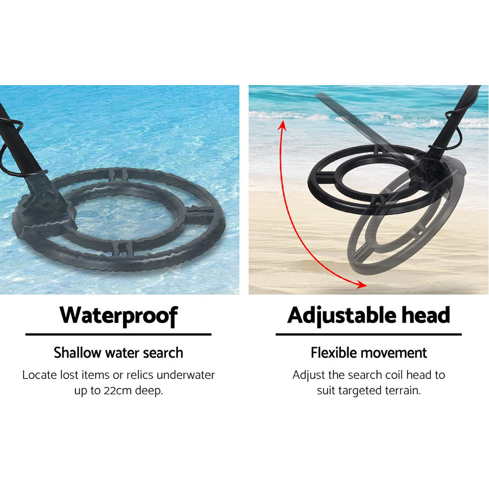 220Mm Deep Waterproof Treasure Hunter Metal Detector With Shovel