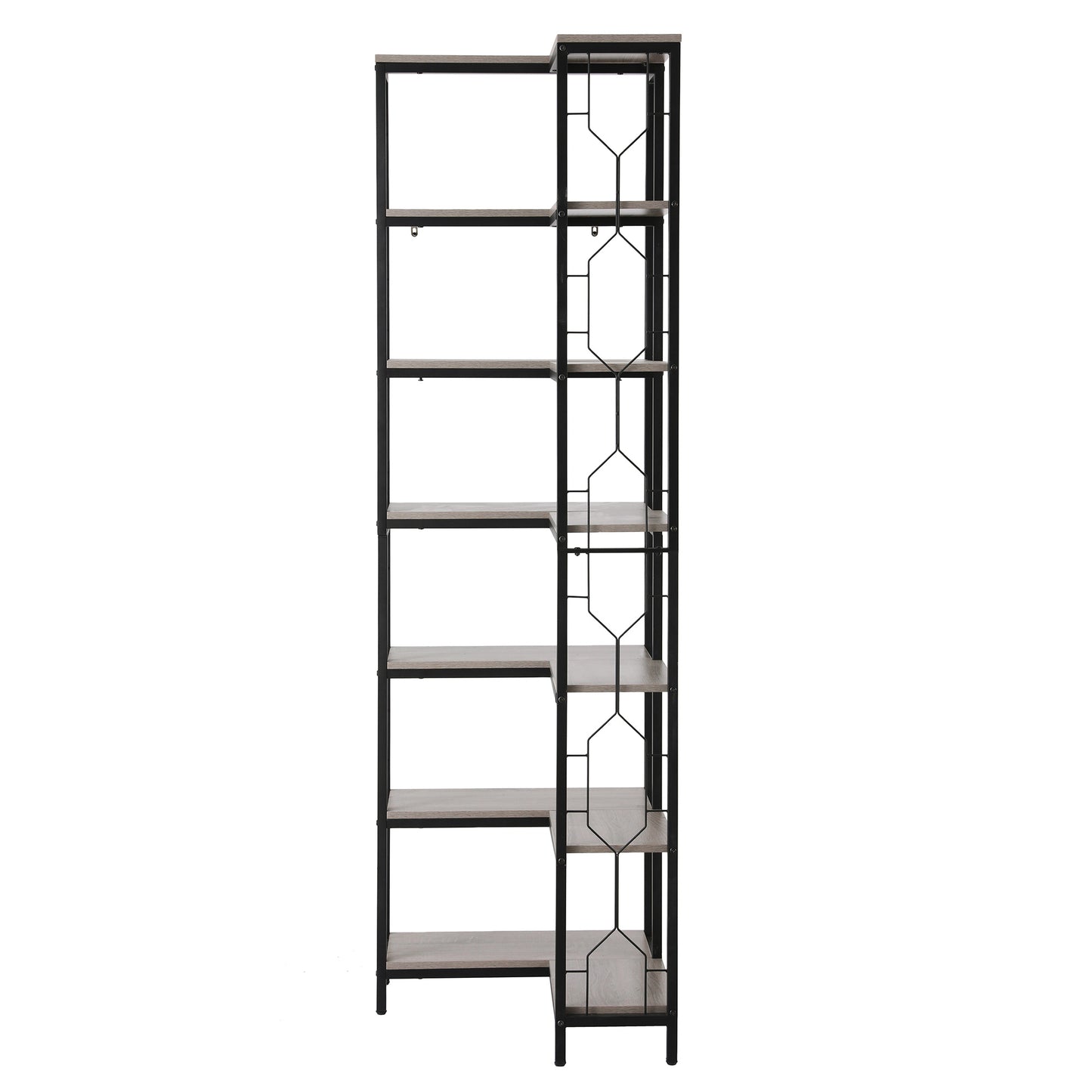 6-Tier Corner Bookshelf Oak Display Unit | HomeAndLiving - 4