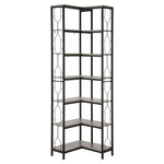 6-Tier Corner Bookshelf Oak Display Unit | HomeAndLiving