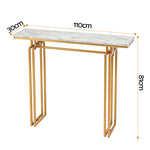 Marble Console Table White Gold 110cm | HomeAndLiving