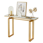 Marble Console Table White Gold 110cm | HomeAndLiving