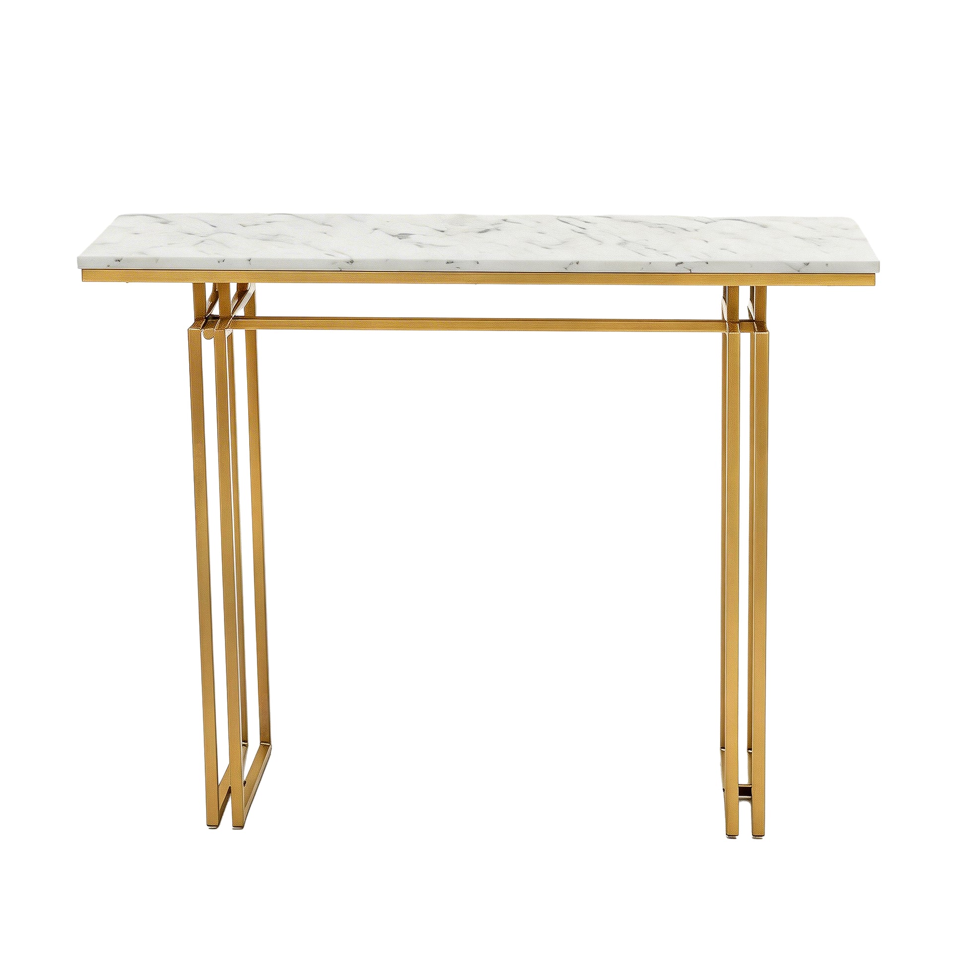 Marble Console Table White Gold 110cm | HomeAndLiving - 4