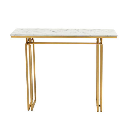 Marble Console Table White Gold 110cm | HomeAndLiving - 4