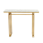 Marble Console Table White Gold 110cm | HomeAndLiving
