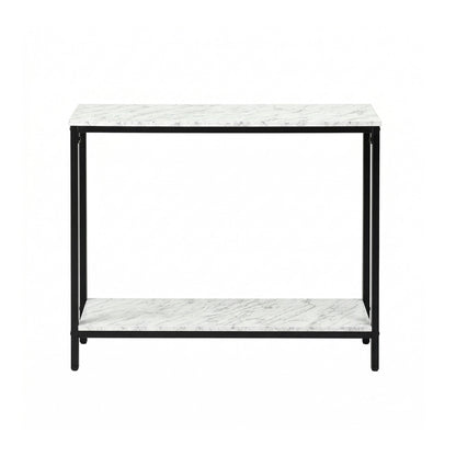 Marble Effect Console Table Hallway Entryway | Home & Living - 2