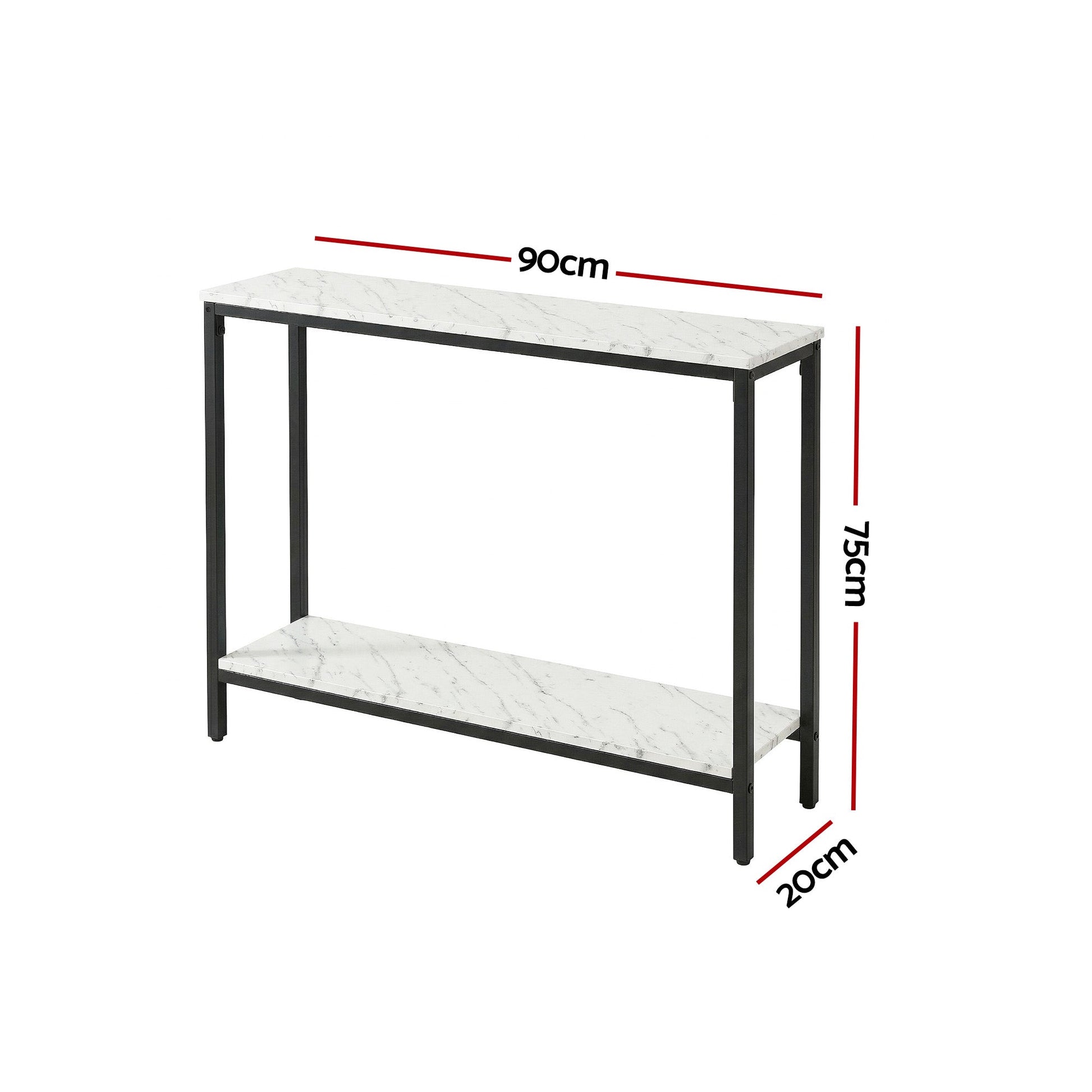 Marble Effect Console Table Hallway Entryway | Home & Living - 4