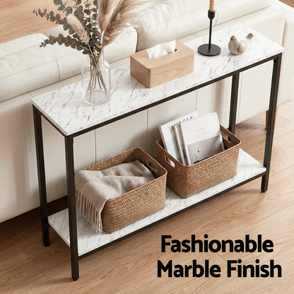 Marble Effect Console Table Hallway Entryway | Home & Living - 6
